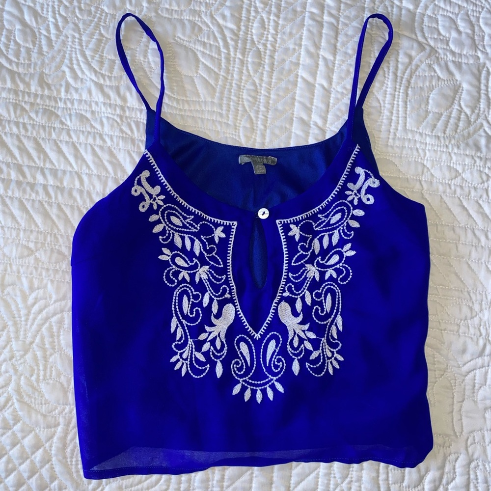 Embroidered tank top